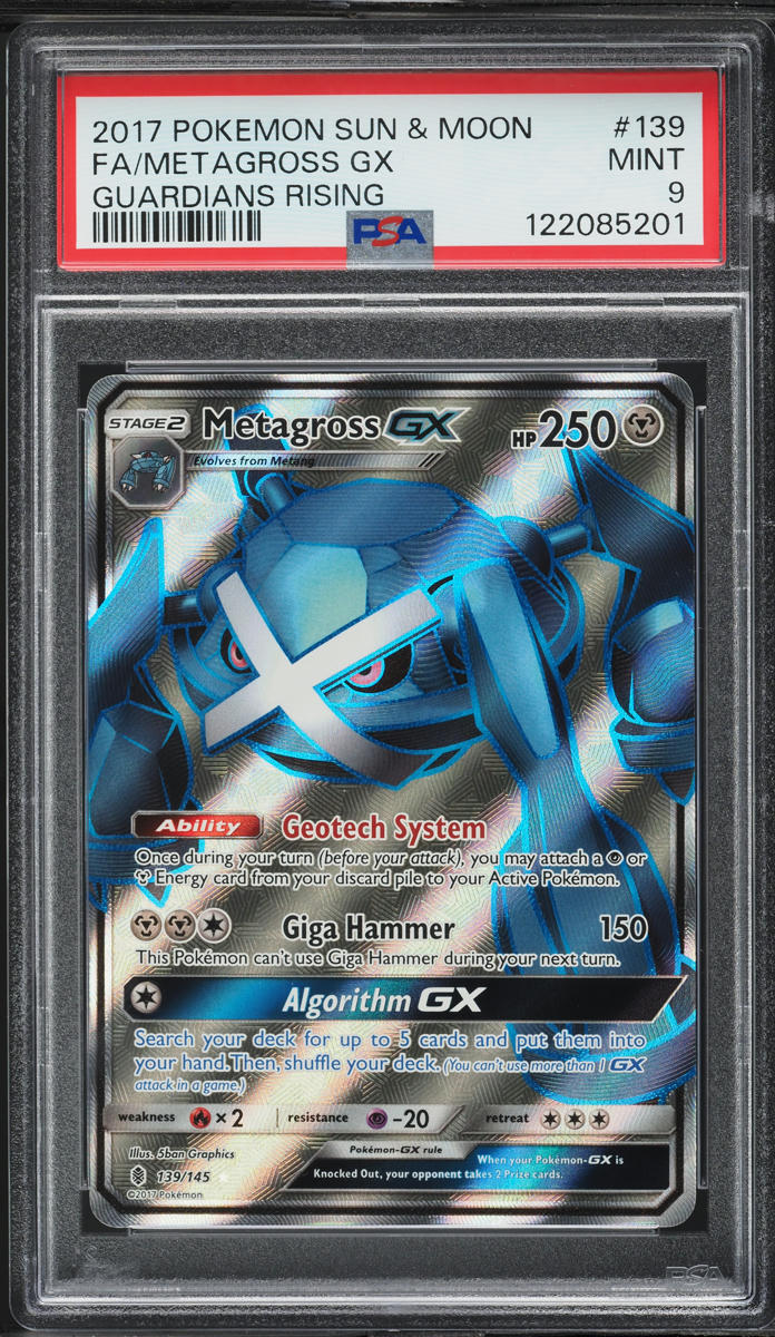 2017 Pokemon Sun & Moon Guardians Rising Metagross GX #139 PSA 9 MINT