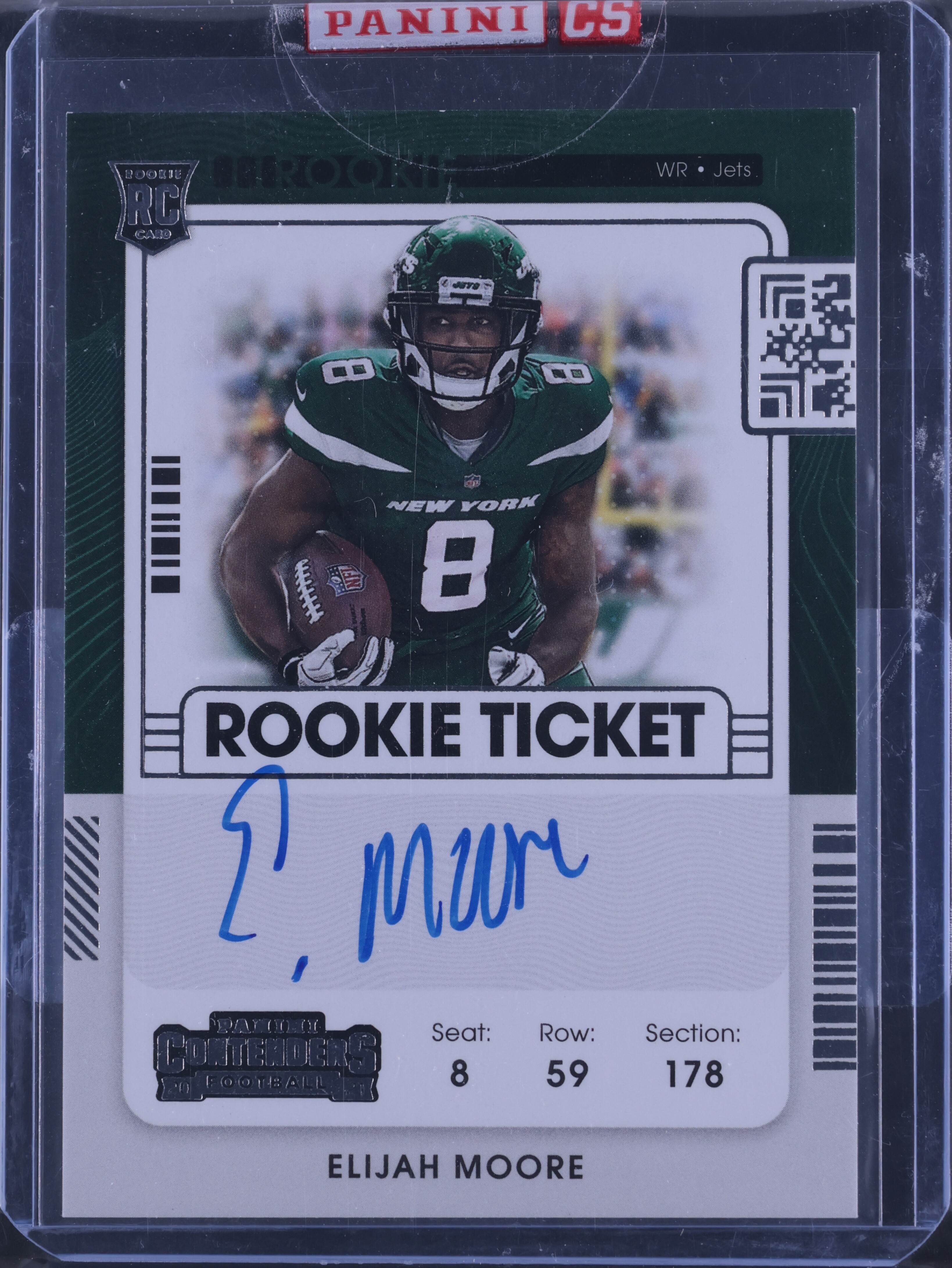 2021 Panini Contenders Variation Elijah Moore ROOKIE AUTO #114 MBA AUTH