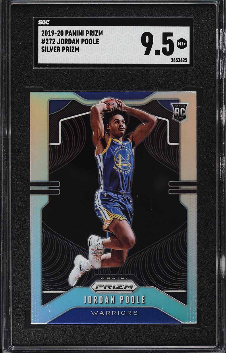 2019 Panini Prizm Silver Prizms Jordan Poole ROOKIE #272 SGC 9.5 MINT+