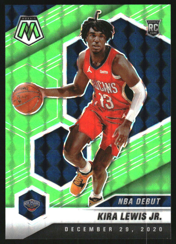 2020-21 Panini Mosaic Green Fluorescent #280 Kira Lewis Jr. RC /10