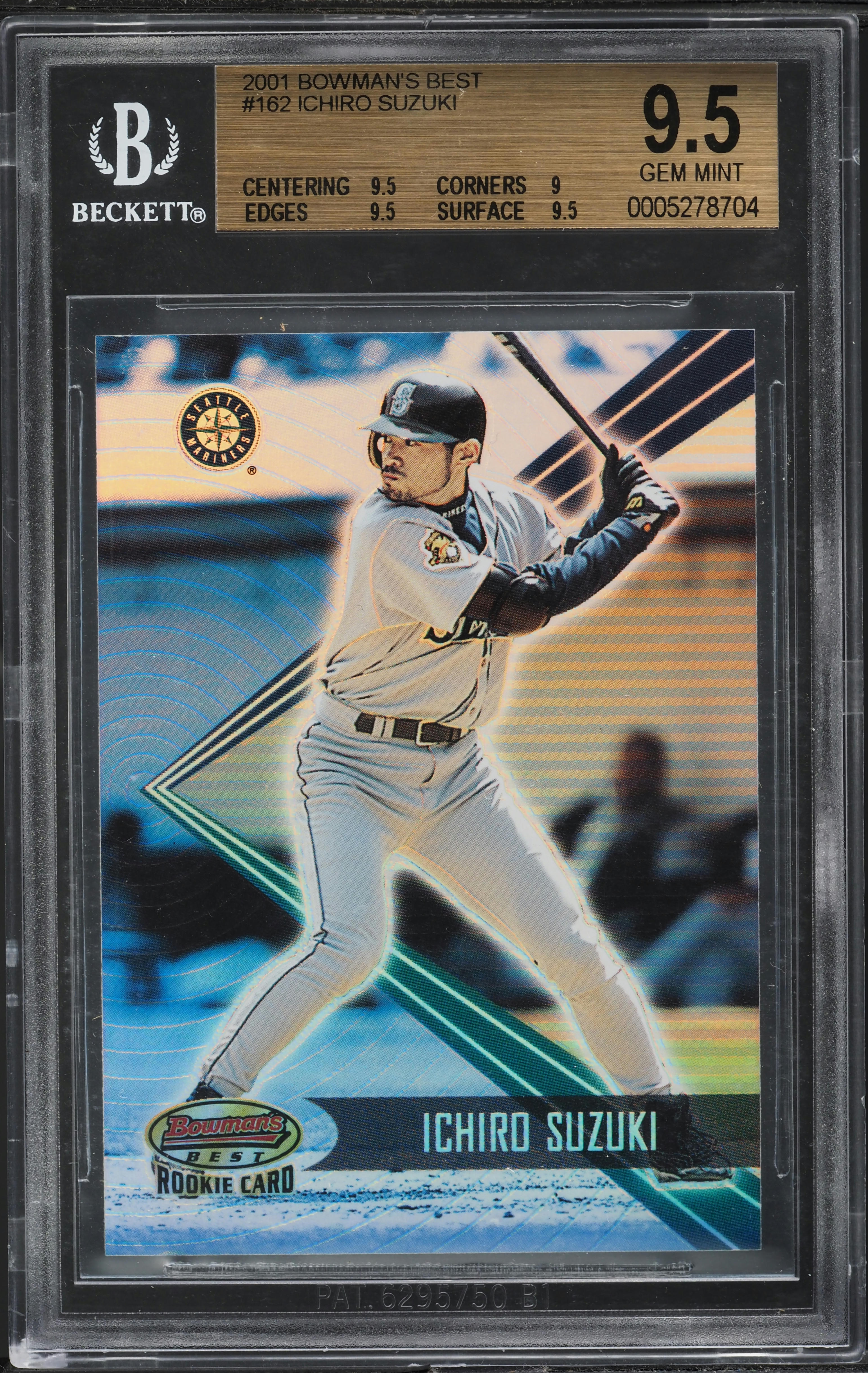 2001 Bowman's Best Ichiro Suzuki ROOKIE /2999 #162 BGS 9.5 GEM MINT