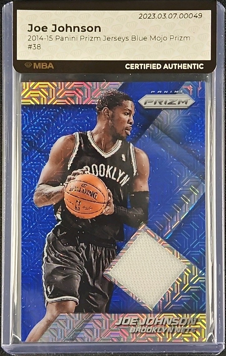 Joe Johnson #38 2014-15 Panini Prizm Basketball Jerseys Prizms Blue Mojo