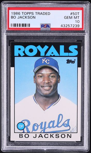 1986 Topps Traded Bo Jackson ROOKIE #50T PSA 10 GEM MINT