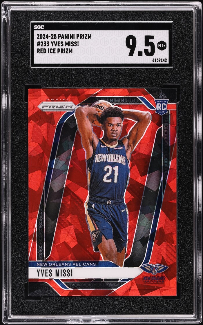 2024 Panini Prizm Red Ice Yves Missi ROOKIE #233 SGC 9.5 MINT+