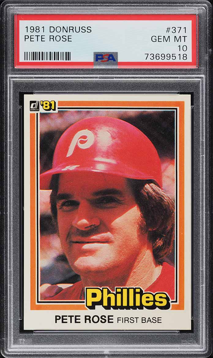 1981 Donruss Pete Rose #371 PSA 10 GEM MINT