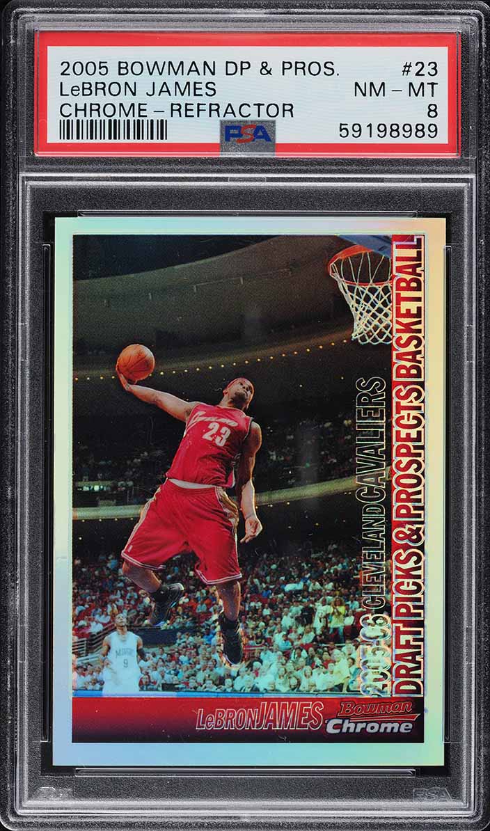 2005 Bowman Chrome Refractor LeBron James /300 #23 PSA 8 NM-MT
