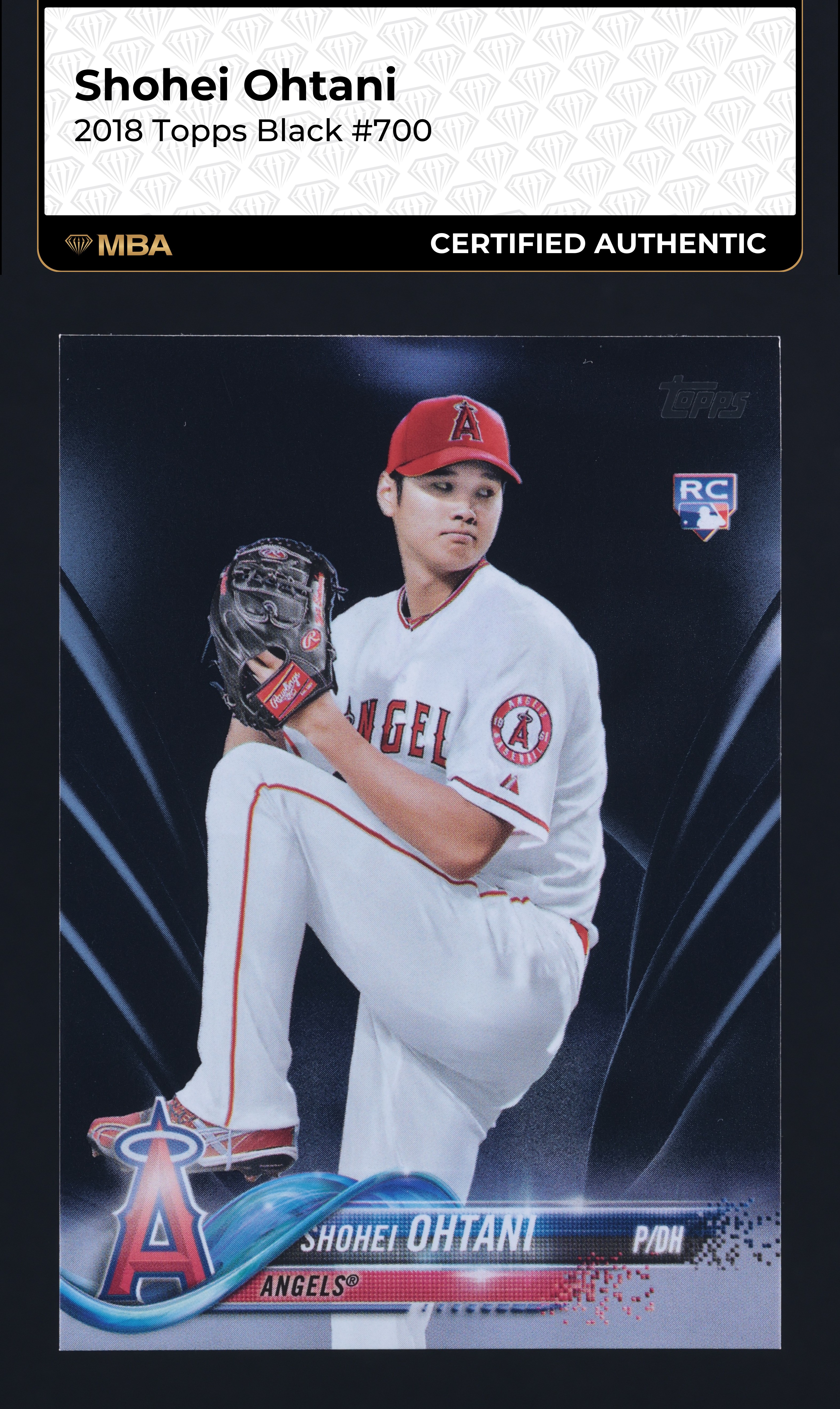 2018 Topps Black Shohei Ohtani ROOKIE /67 #700 MBA AUTH