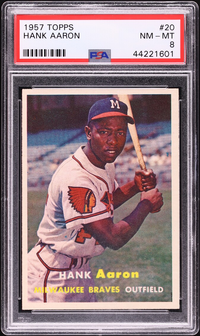 1957 Topps Hank Aaron #20 PSA 8 NM-MT