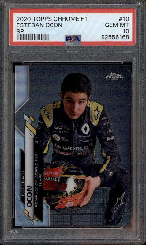 2020 Topps Chrome Formula 1 SP #10 Esteban Ocon PSA 10
