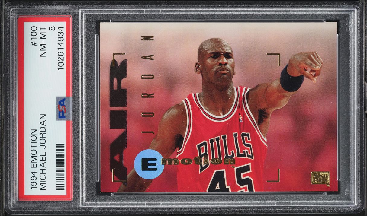 1994 Skybox Emotion Michael Jordan #100 PSA 8 NM-MT