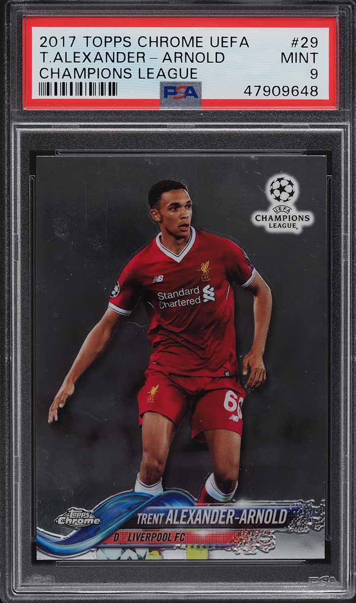 2017 Topps Chrome UEFA Trent Alexander-Arnold ROOKIE RC #29 PSA 9 MINT