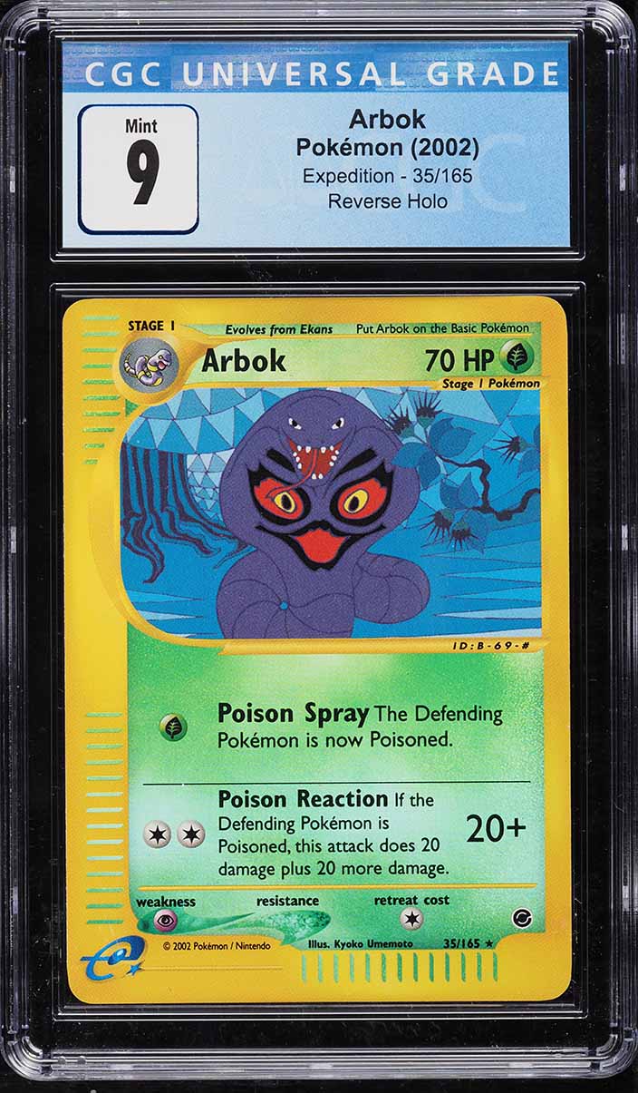 2002 Pokemon Expedition Reverse Holo Arbok #35 CGC 9 MINT