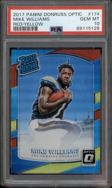 2017 Donruss Optic Red Yellow #174 Mike Williams RC Rookie PSA 10