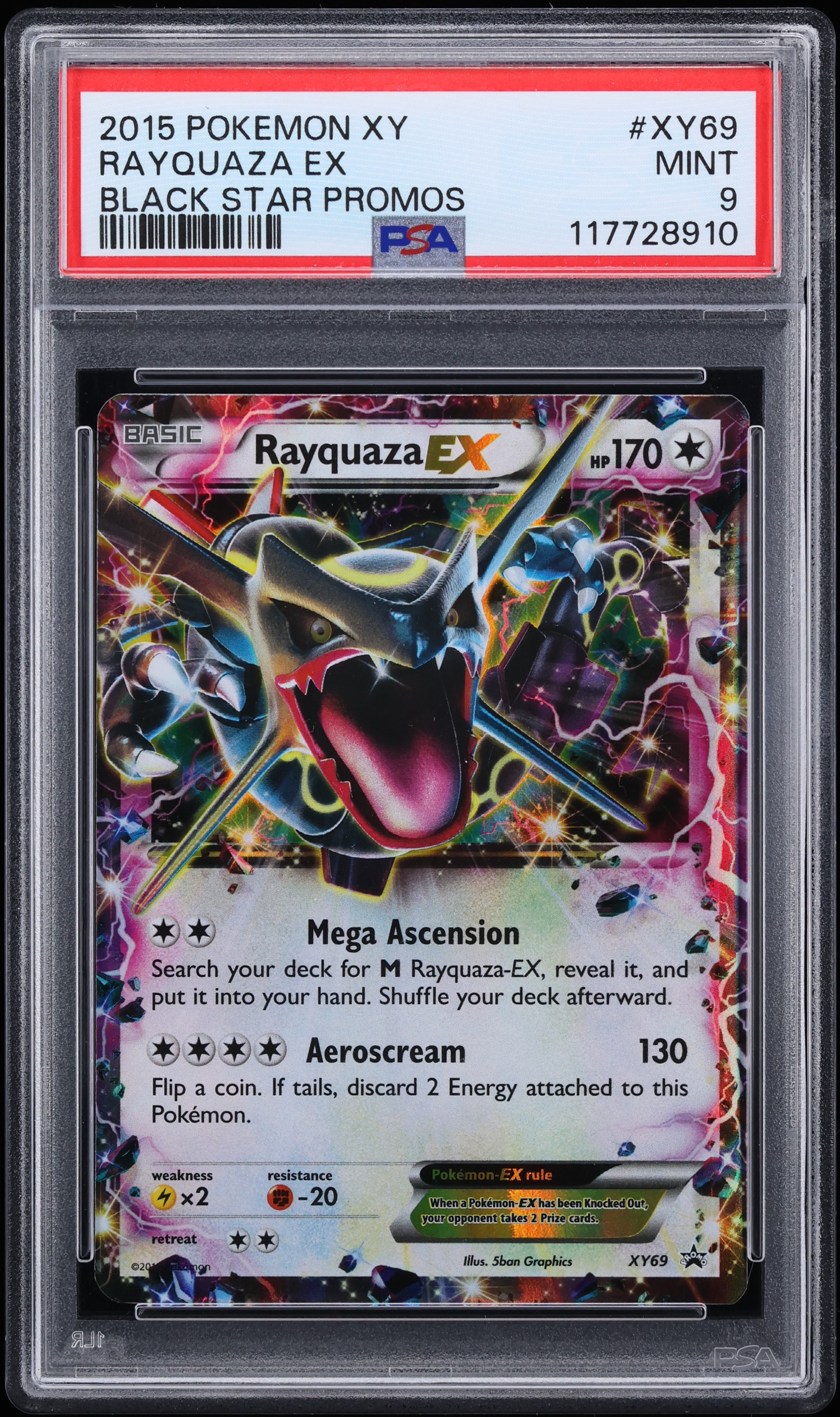 2015 Pokemon XY Black Star Promo Rayquaza EX #XY69 PSA 9 MINT