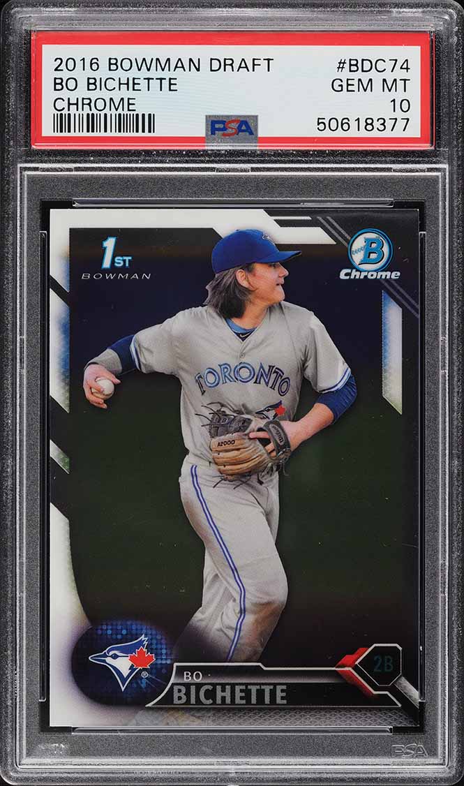 2016 Bowman Chrome Draft Bo Bichette ROOKIE RC #BDC74 PSA 10 GEM MINT