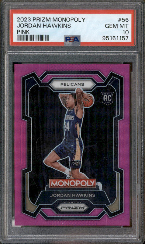 2023 Panini Prizm Monopoly Pink #56 Jordan Hawkins RC Rookie /149 PSA 10