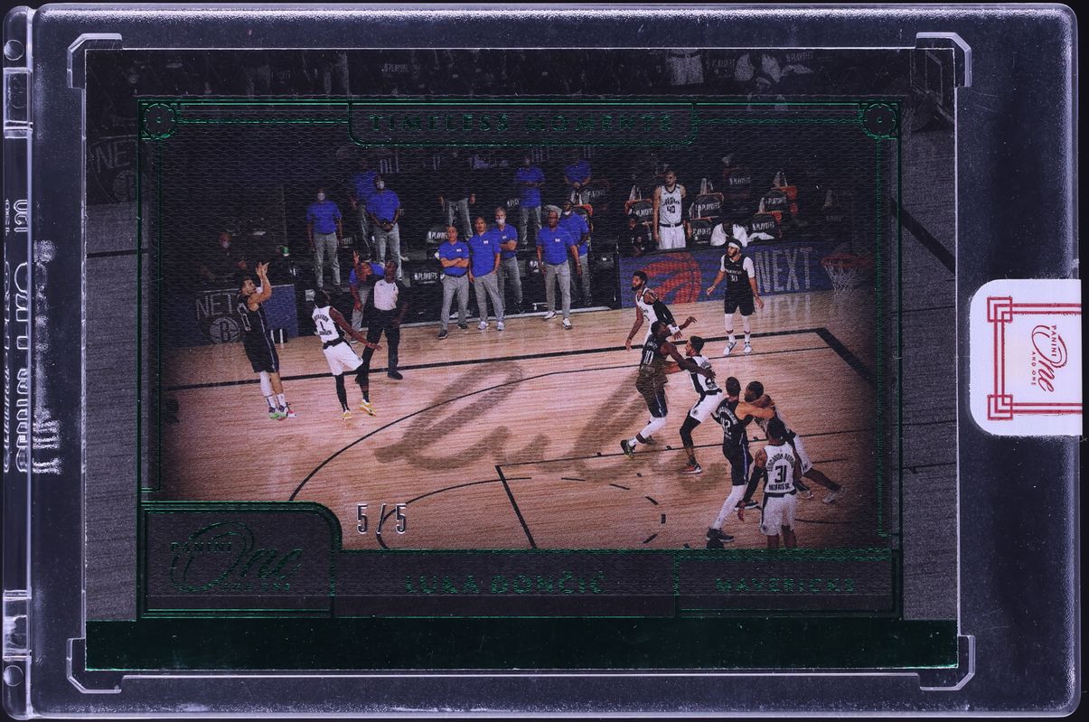 2020 Panini One And One Timeless Moments Green Luka Doncic 5/5 #TML-LUD