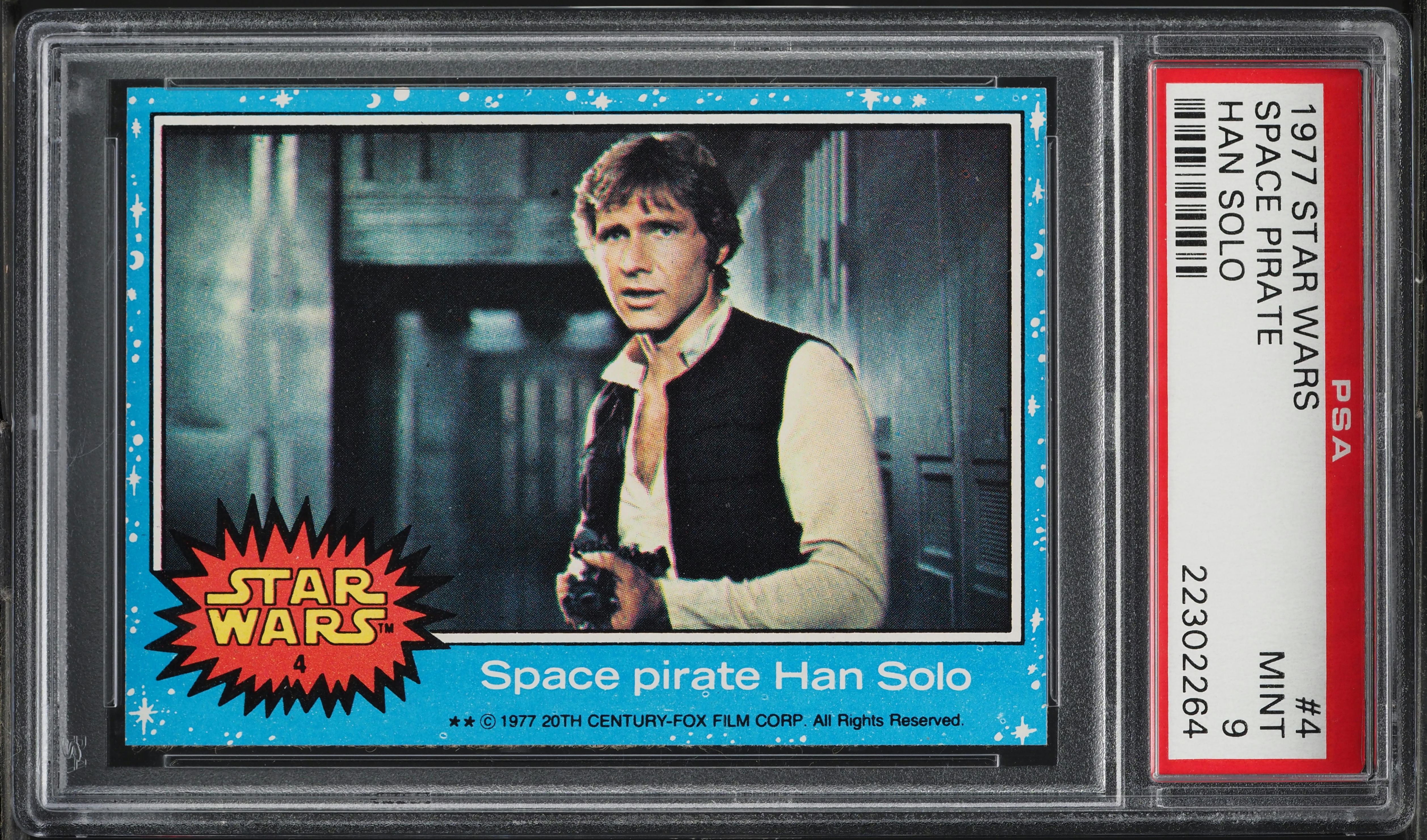 1977 Topps Star Wars Space Pirate Han Solo #4 PSA 9 MINT