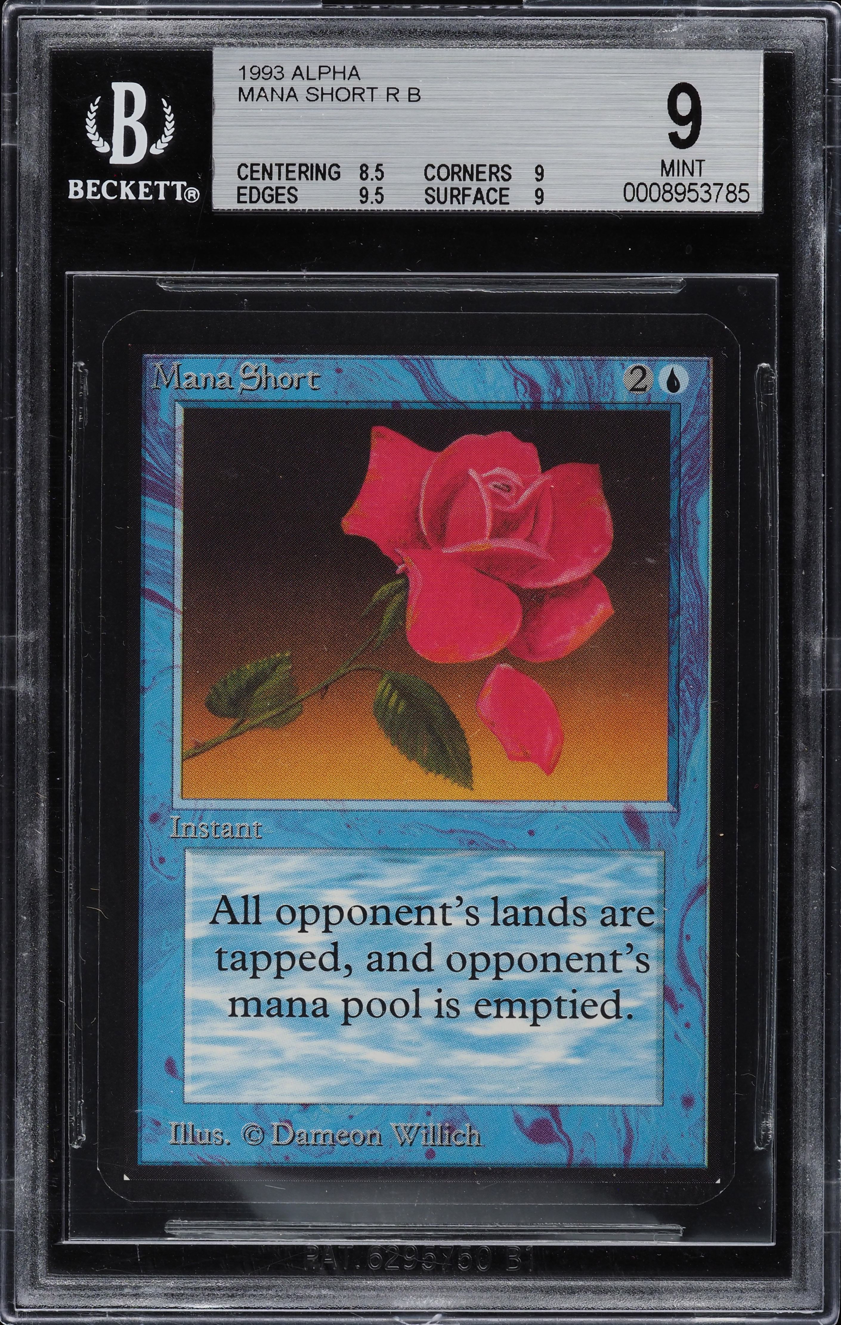 1993 Magic The Gathering MTG Alpha Mana Short BGS 9 MINT