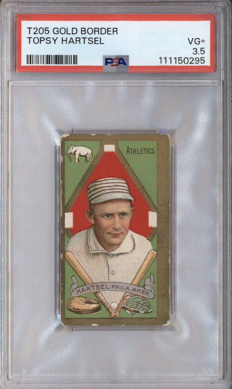 1911 T205 Gold Border Topsy Hartsel PSA 3.5