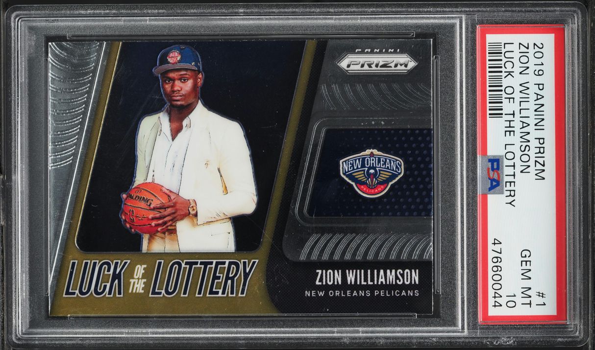 2019 Panini Prizm Luck Of The Lottery Zion Williamson ROOKIE #1 PSA 10 GEM MINT