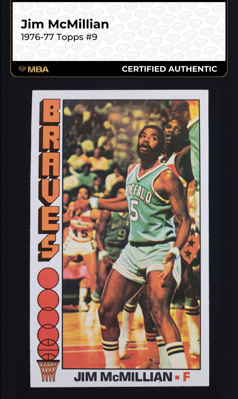 1976 Topps Basketball Jim McMillian #9 MBA AUTH
