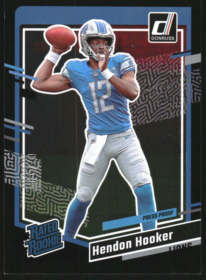 2023 Donruss Press Proof Black #329 Hendon Hooker RR RC Rookie /10