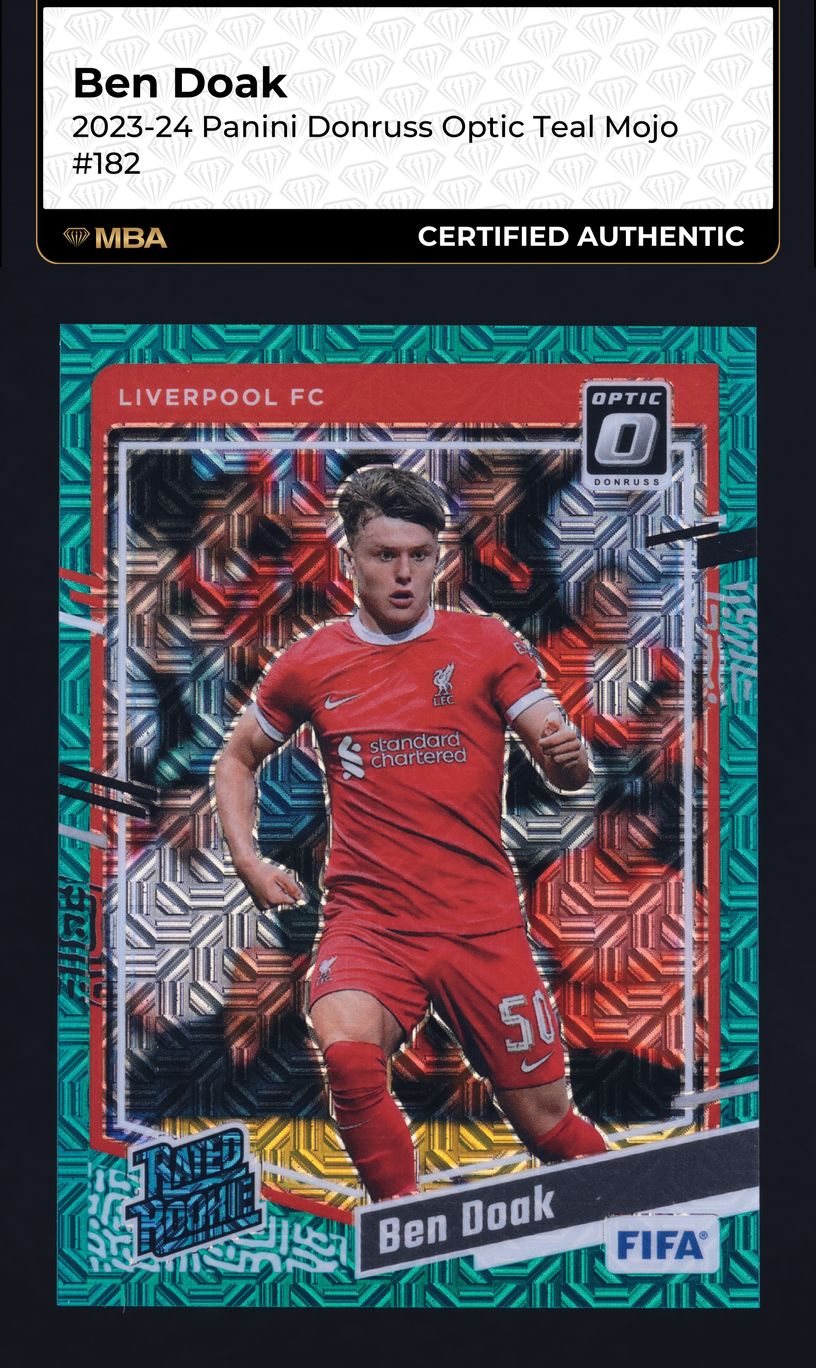2023 Donruss Optic Teal Mojo Ben Doak ROOKIE /49 #182 MBA AUTH