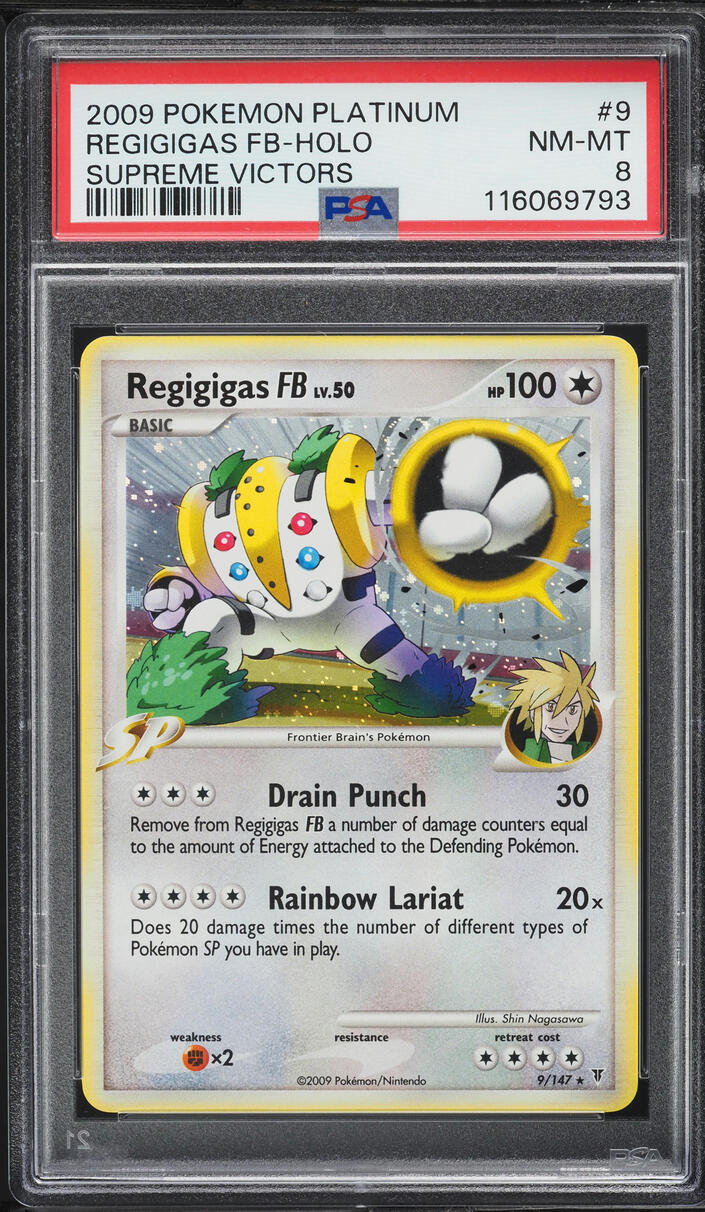 2009 Pokemon Platinum Supreme Victors Holo Regigigas FB #9 PSA 8 NM-MT