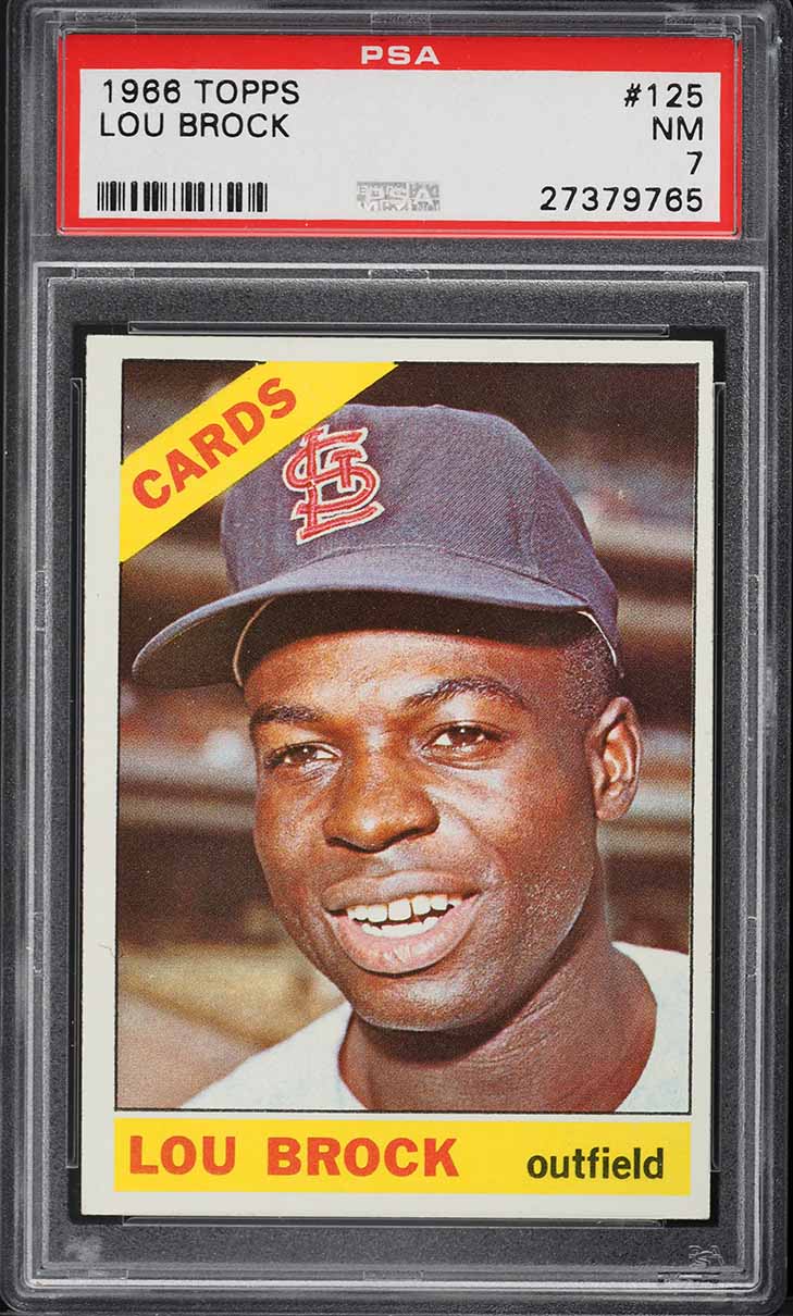 1966 Topps Lou Brock #125 PSA 7 NRMT