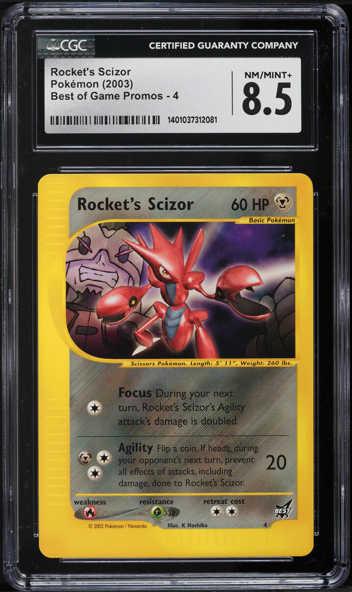 2003 Pokemon Best Of Game Promo Rocket's Scizor #4 CGC 8.5 NM-MT+