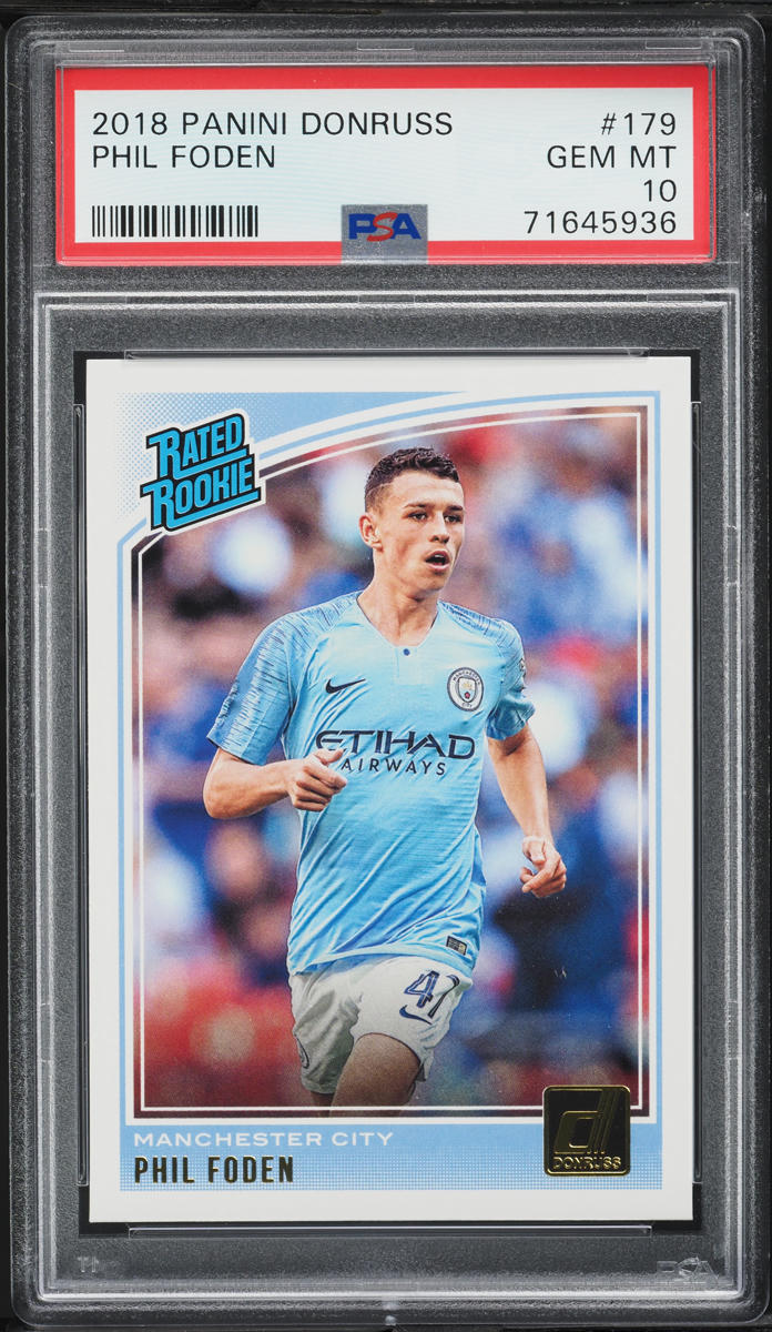 2018 Donruss Soccer Phil Foden ROOKIE #179 PSA 10 GEM MINT