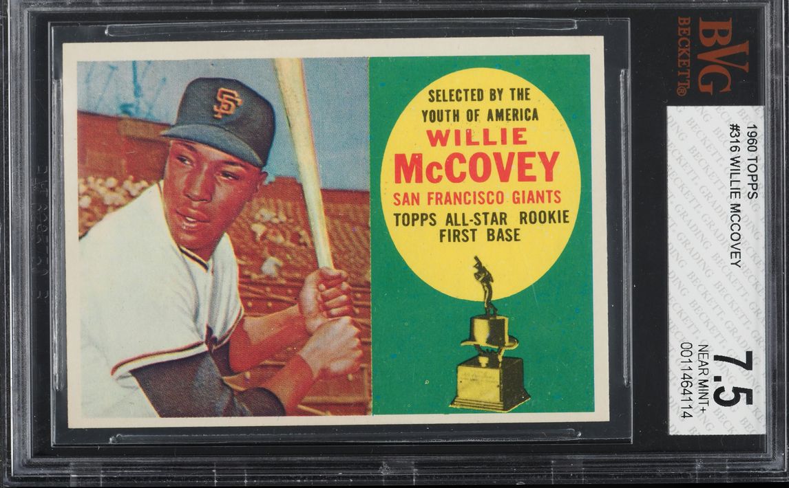 1960 Topps Willie McCovey Asr ROOKIE #316 BVG 7.5 NRMT+