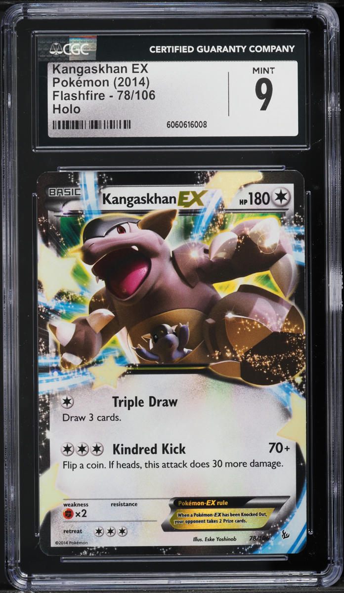 2014 Pokemon XY Flashfire Holo Kangaskhan EX #78 CGC 9 MINT