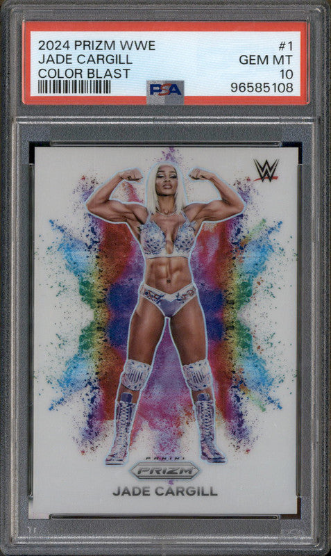 2024 Panini Prizm WWE Color Blast #1 Jade Cargill PSA 10
