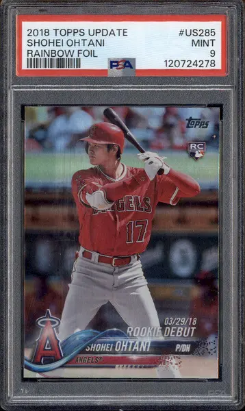 2018 Topps Update Rainbow Foil #US285 Shohei Ohtani RC PSA 9