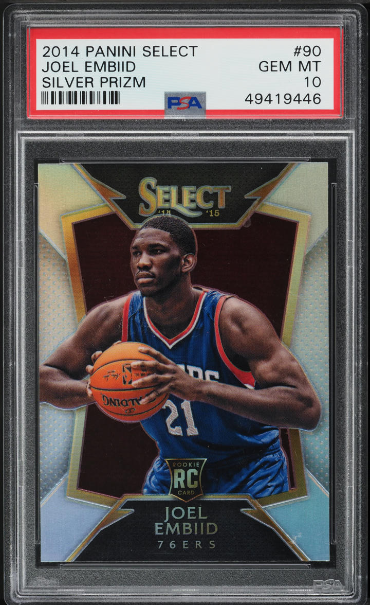 2014 Select Silver Prizm Joel Embiid ROOKIE #90 PSA 10 GEM MINT