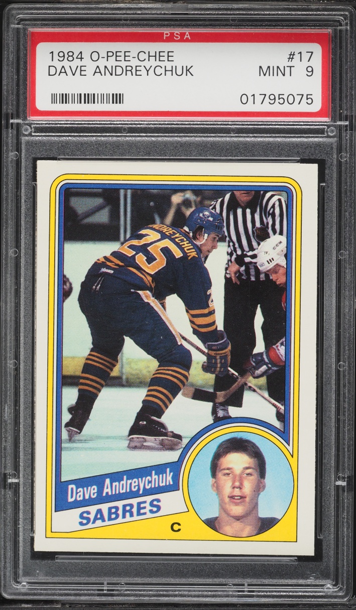 1984 O-Pee-Chee Hockey Dave Andreychuk ROOKIE #17 PSA 9 MINT