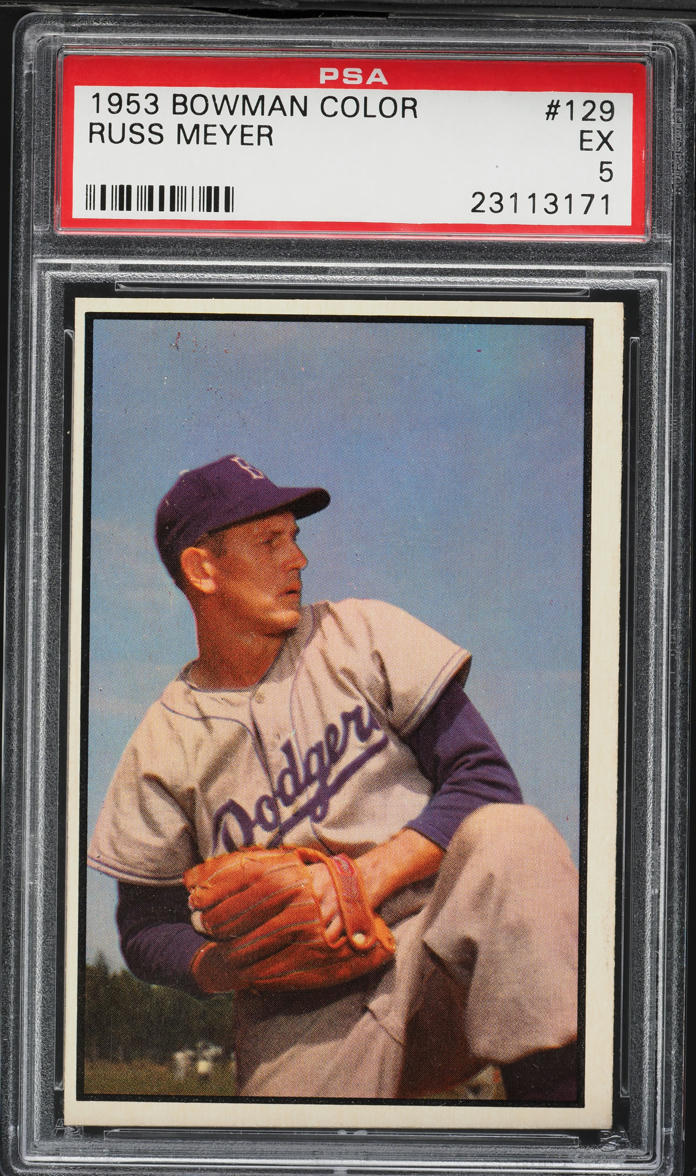 1953 Bowman Color Russ Meyer #129 PSA 5 EX