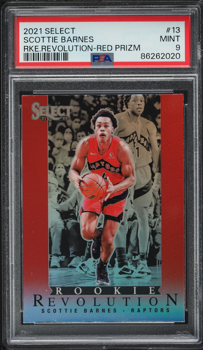 2021 Select Rookie Revolution Red Prizm Scottie Barnes ROOKIE #13 PSA 9 MINT