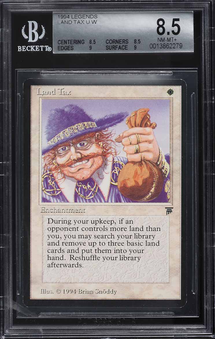 1994 Magic The Gathering MTG Legends Land Tax U W BGS 8.5 NM-MT+