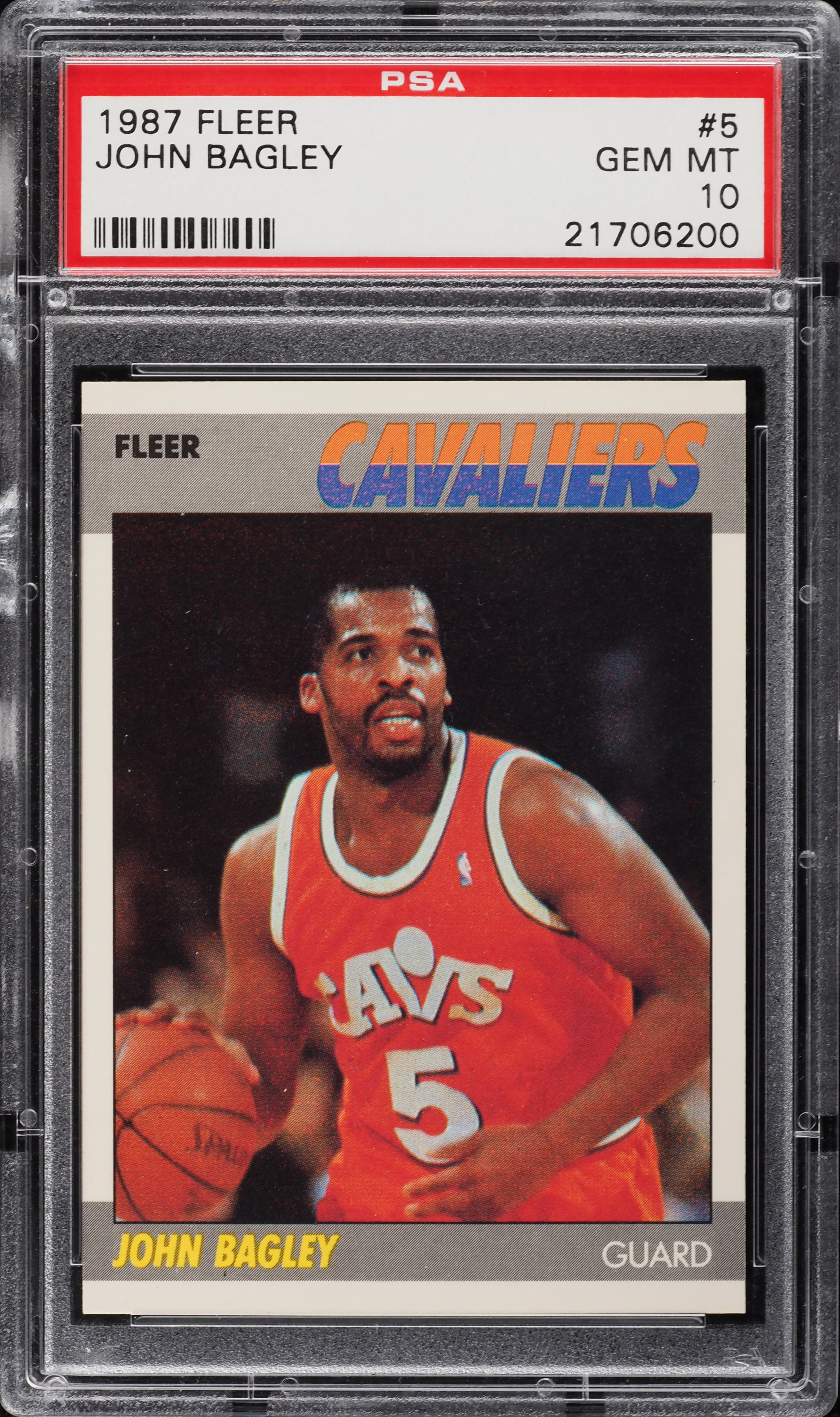 1987 Fleer Basketball John Bagley #5 PSA 10 GEM MINT
