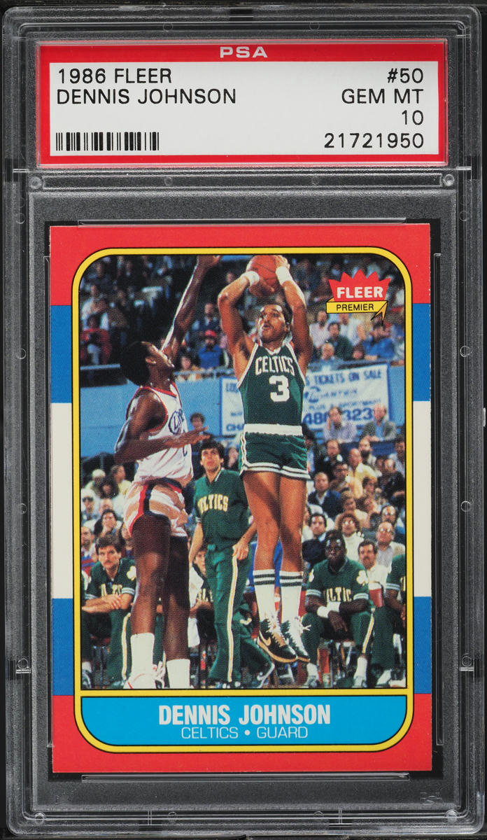 1986 Fleer Basketball Dennis Johnson #50 PSA 10 GEM MINT