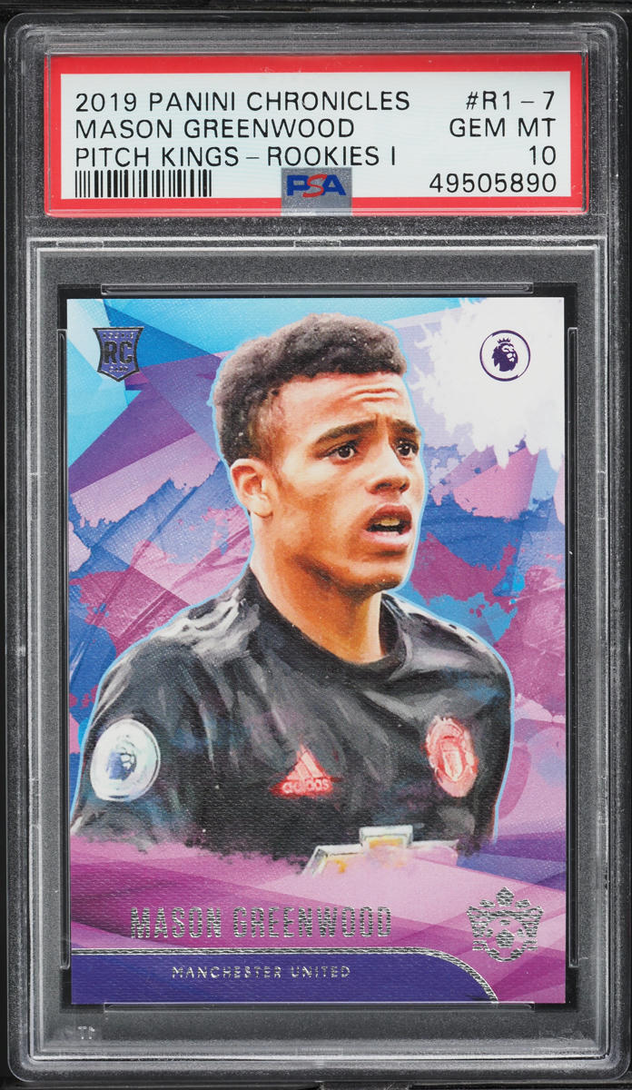 2019 Panini Chronicles Pitch Kings Mason Greenwood ROOKIE #R1-7 PSA 10 GEM MINT