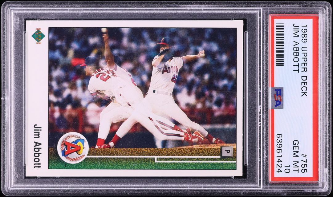 1989 Upper Deck Jim Abbott ROOKIE #755 PSA 10 GEM MINT