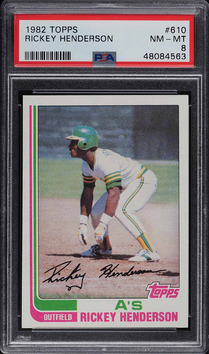 1982 Topps Rickey Henderson #610 PSA 8 NM-MT