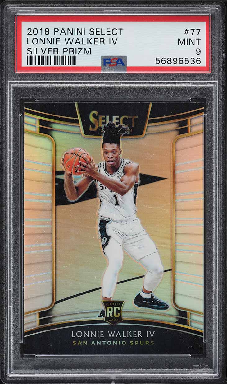 2018 Select Concourse Silver Prizm Lonnie Walker IV ROOKIE #77 PSA 9 MINT