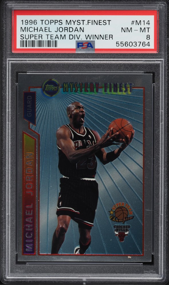 1996 Topps Mystery Finest Super Team Division Winner Michael Jordan #M14 PSA 8
