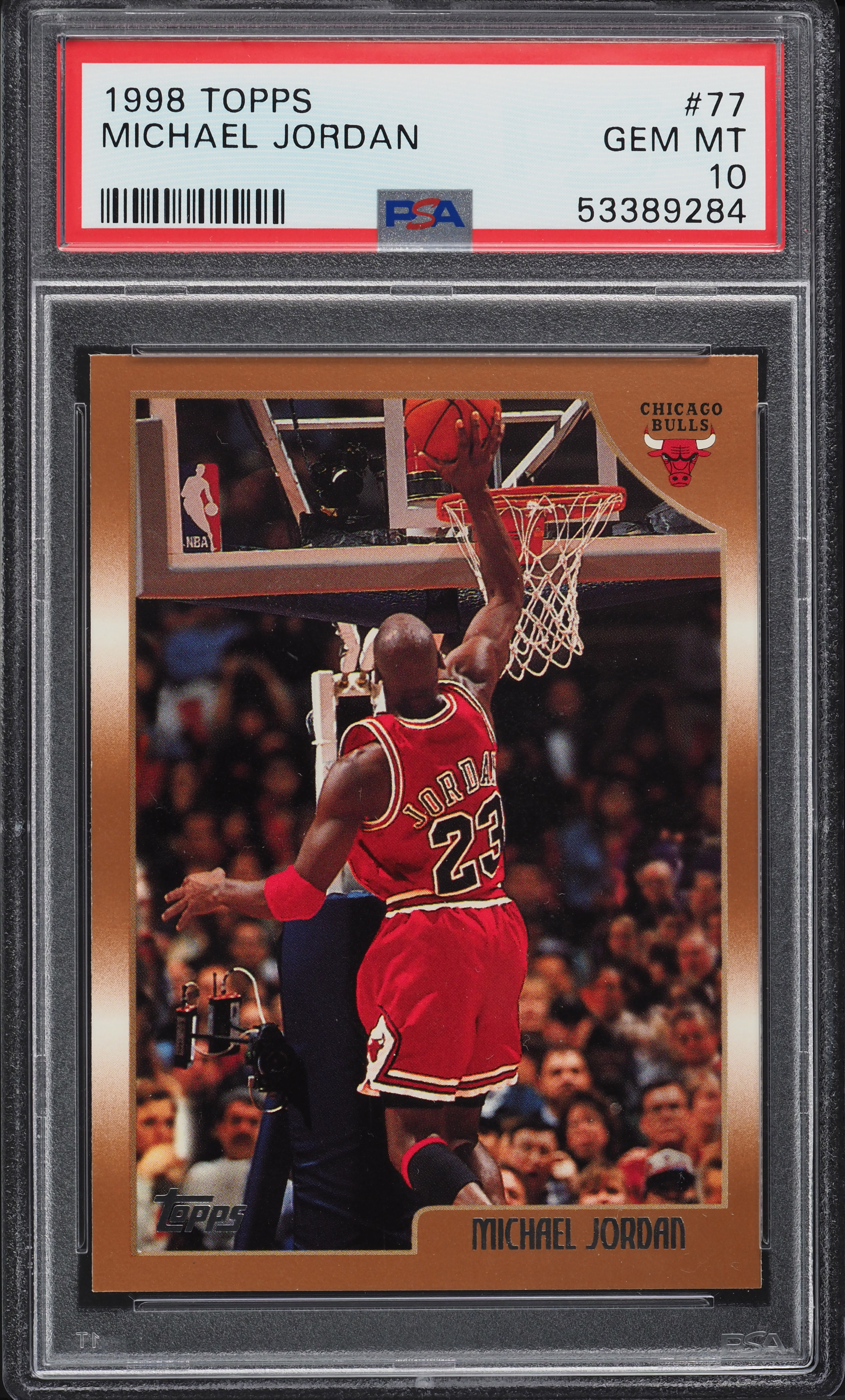 1998 Topps Basketball Michael Jordan #77 PSA 10 GEM MINT