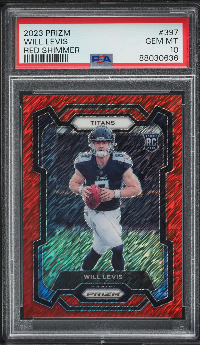 2023 Panini Prizm Red Shimmer Will Levis ROOKIE /35 #397 PSA 10 GEM MINT